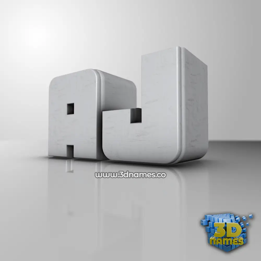 aj in White Metro style - 3D name wallpaper