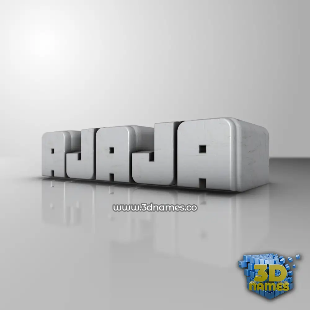 ajaja in White Metro style - 3D name wallpaper