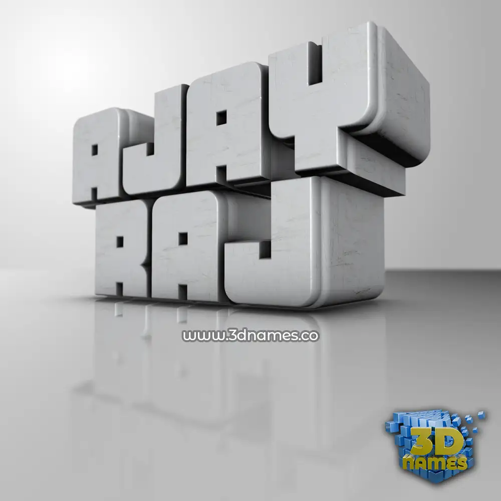 ajay raj in White Metro style - 3D name wallpaper