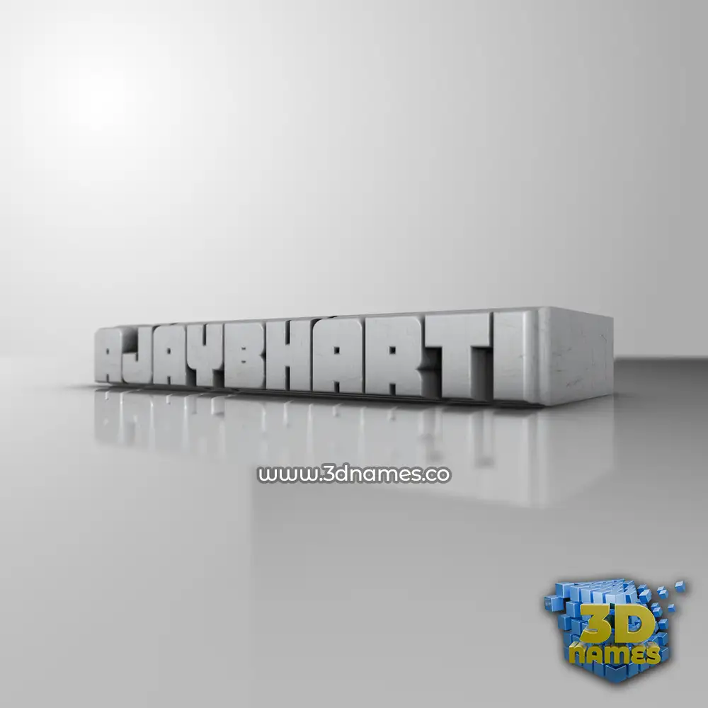 ajaybharti in White Metro style - 3D name wallpaper