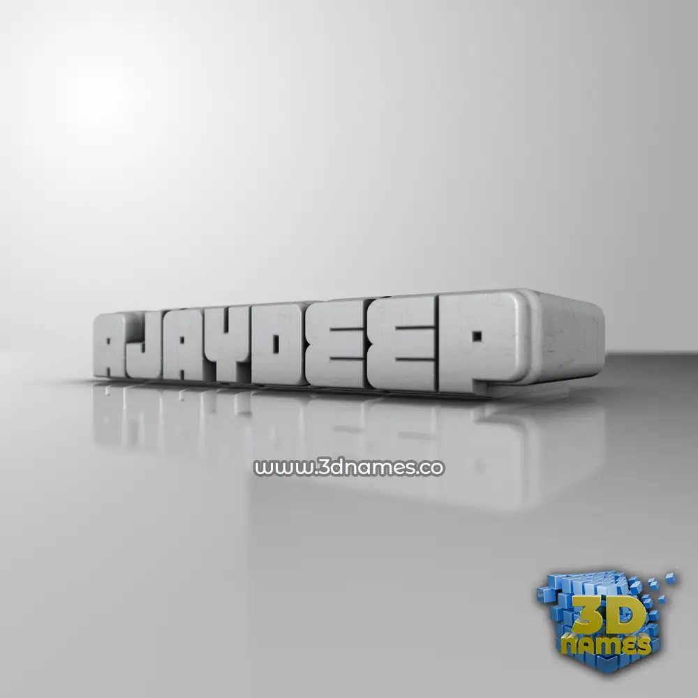 ajaydeep in White Metro style - 3D name wallpaper