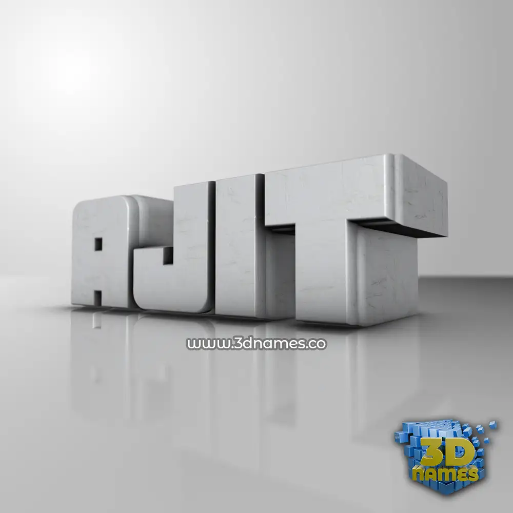 ajit in White Metro style - 3D name wallpaper