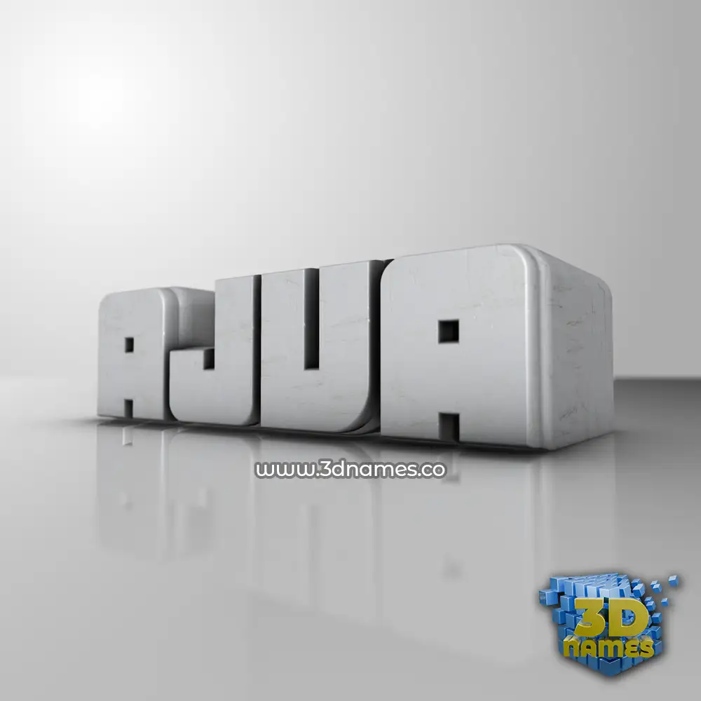 ajva in White Metro style - 3D name wallpaper