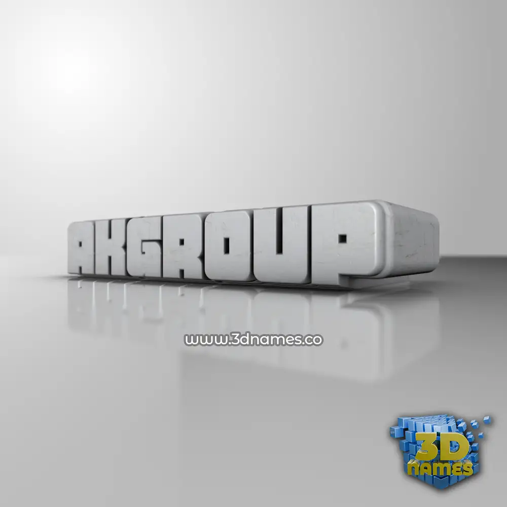 akgroup in White Metro style - 3D name wallpaper