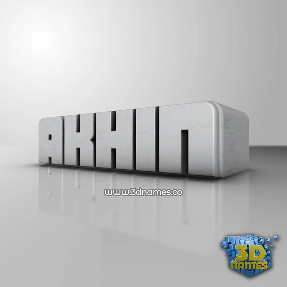 akhin in White Metro style - 3D name wallpaper