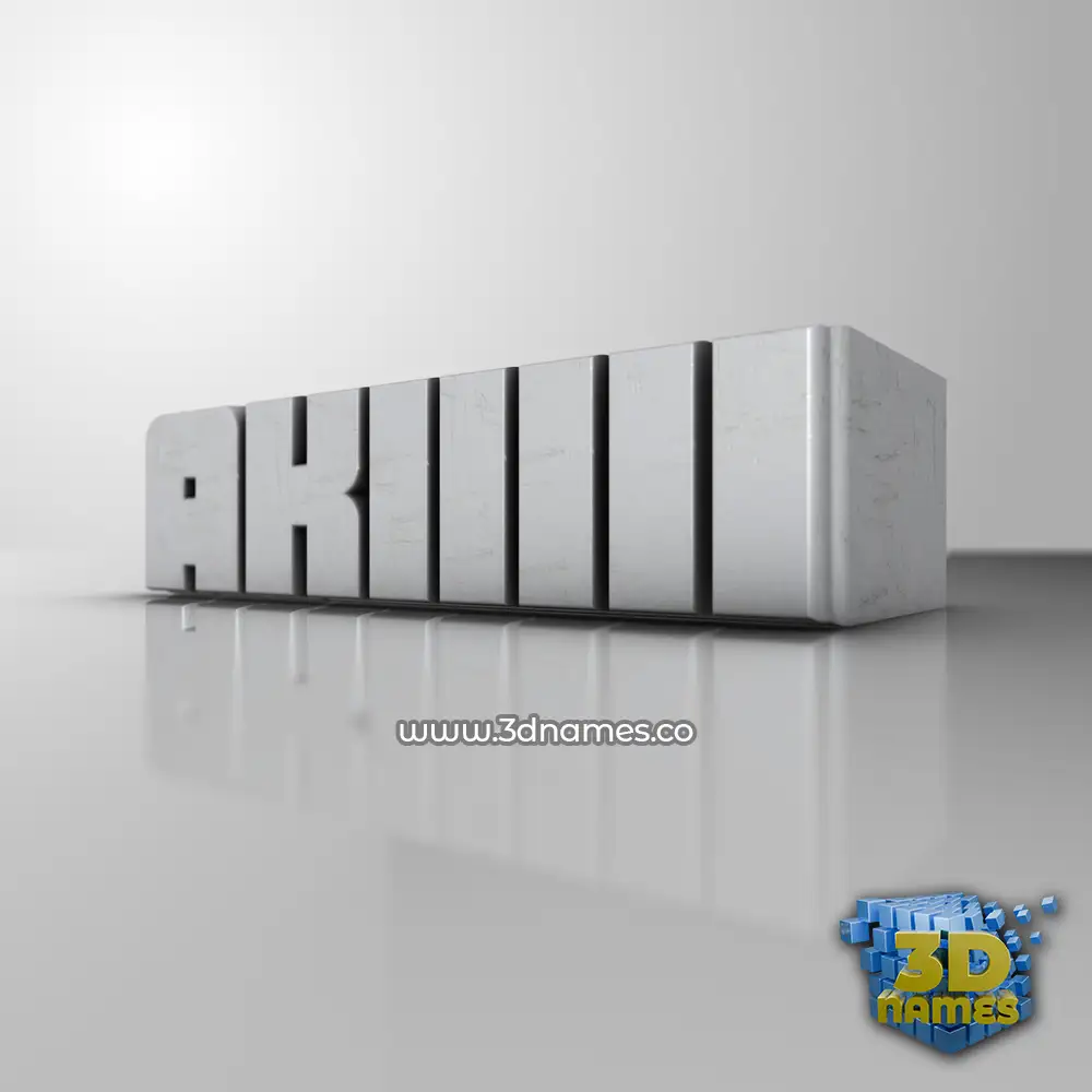 akiiiii in White Metro style - 3D name wallpaper