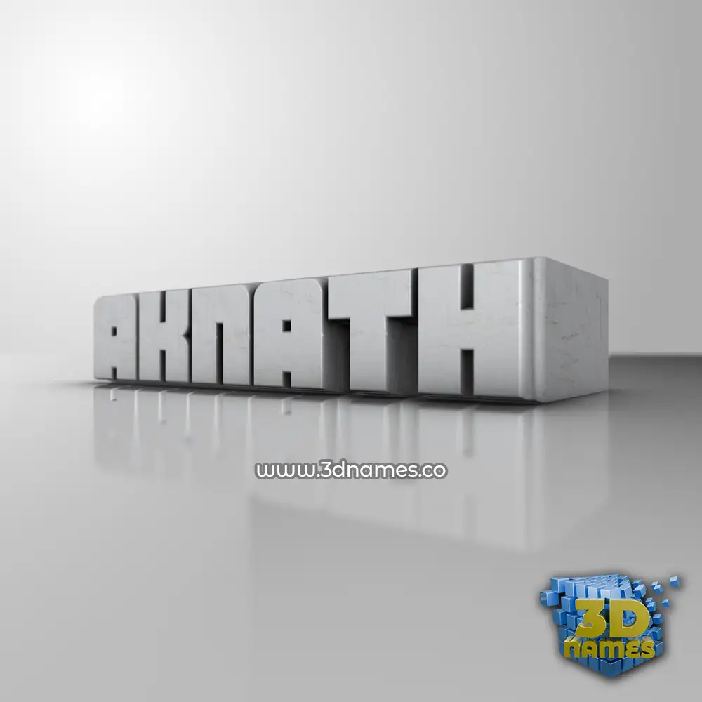 aknath in White Metro style - 3D name wallpaper