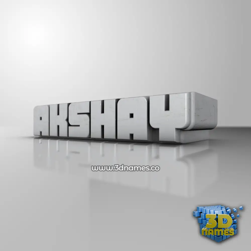 akshay in White Metro style - 3D name wallpaper
