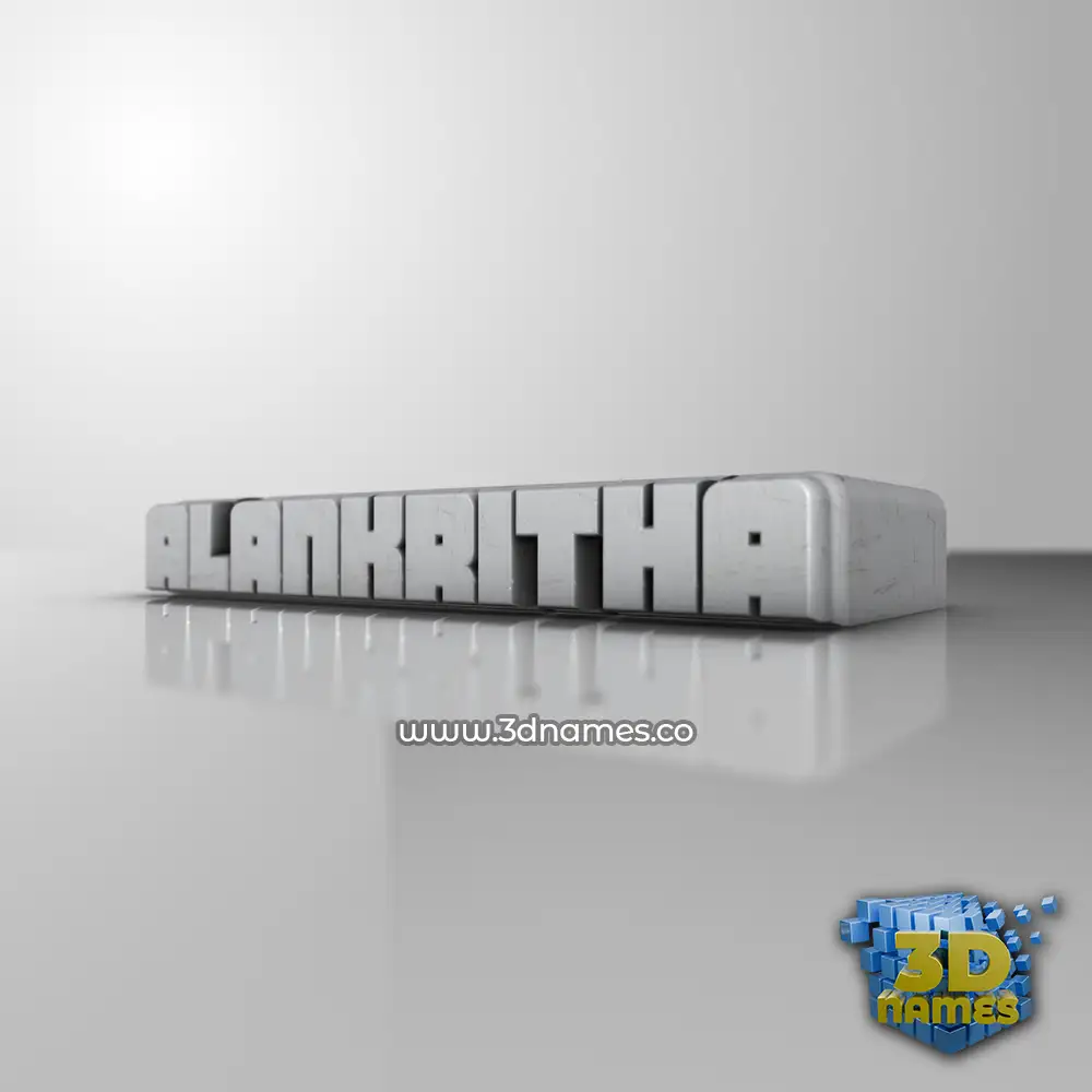 alankritha in White Metro style - 3D name wallpaper