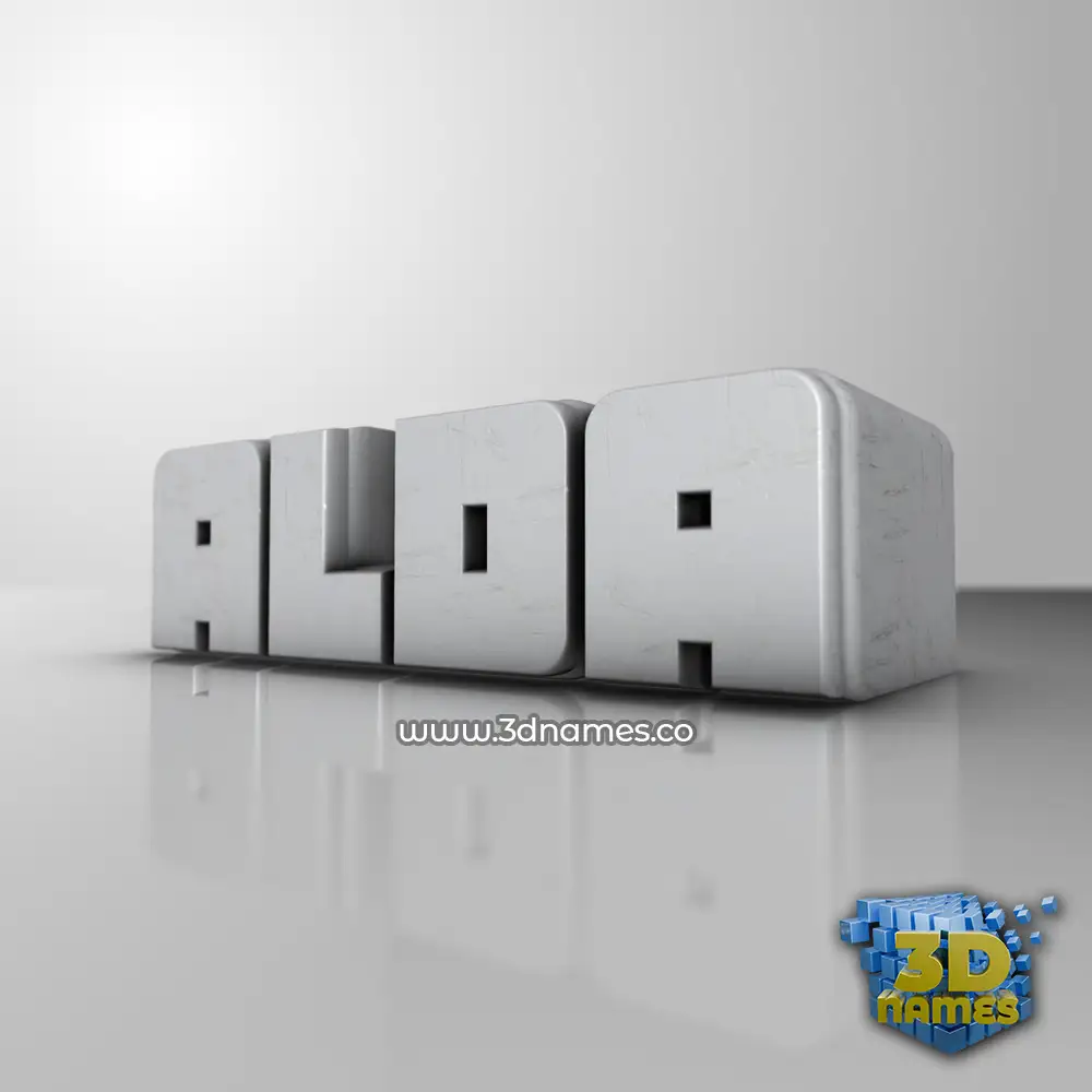 alda in White Metro style - 3D name wallpaper