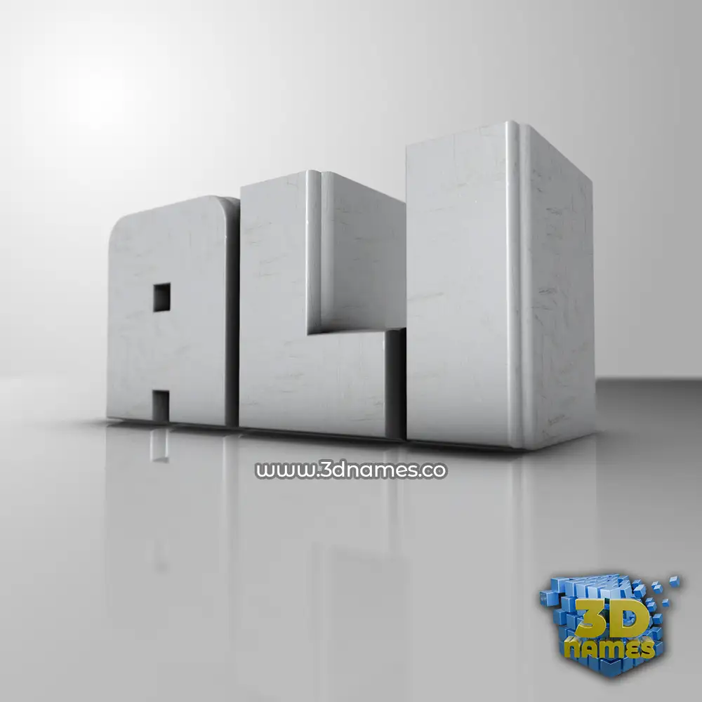 ali in White Metro style - 3D name wallpaper