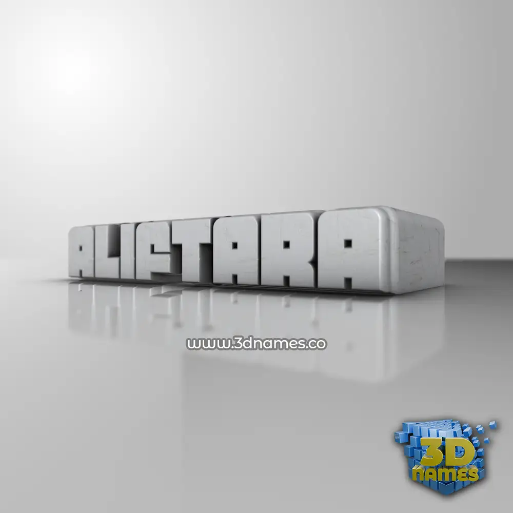 aliftara in White Metro style - 3D name wallpaper