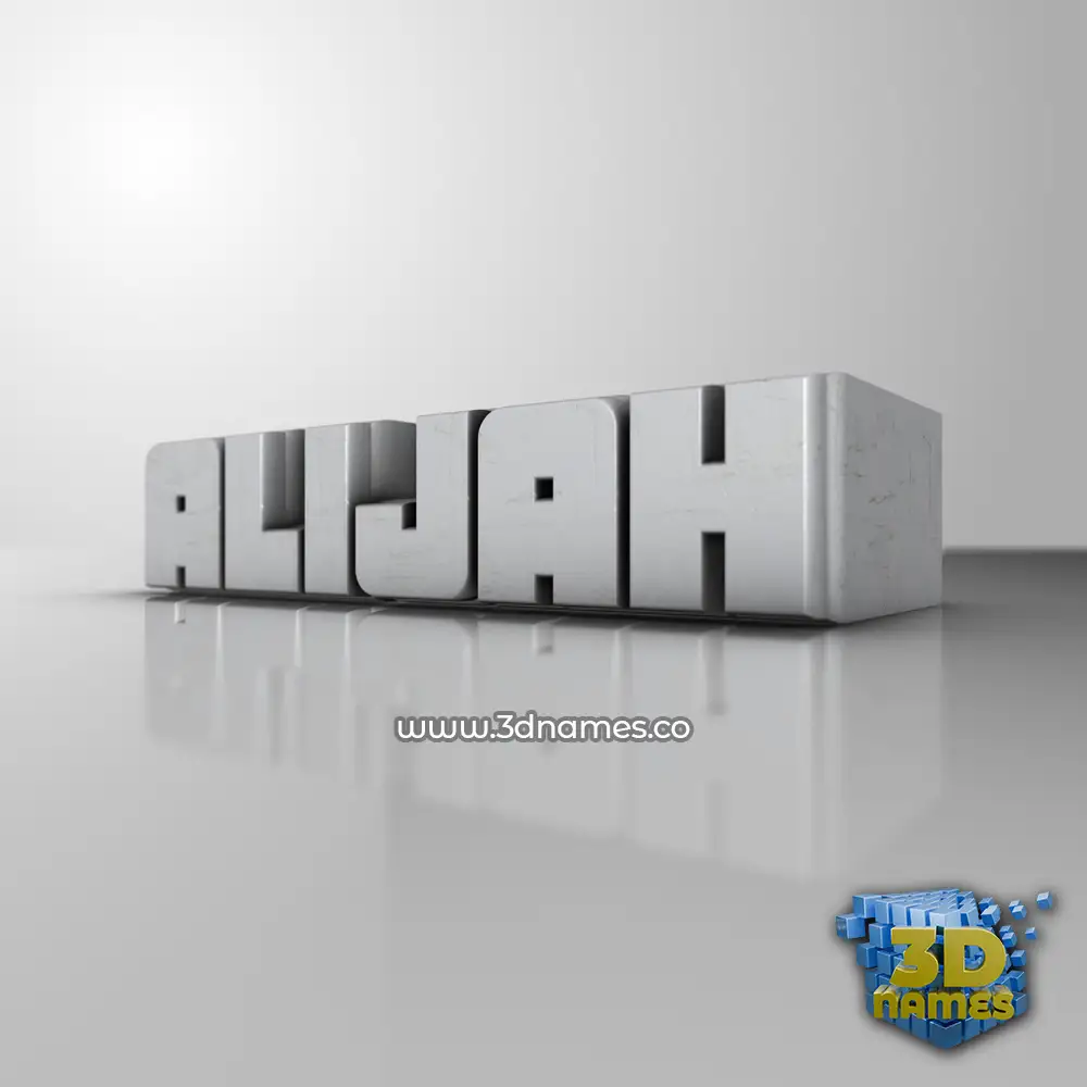 alijah in White Metro style - 3D name wallpaper
