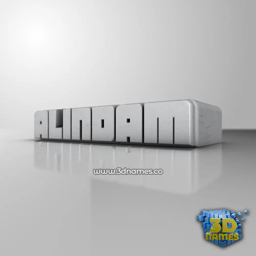 alindam in White Metro style - 3D name wallpaper