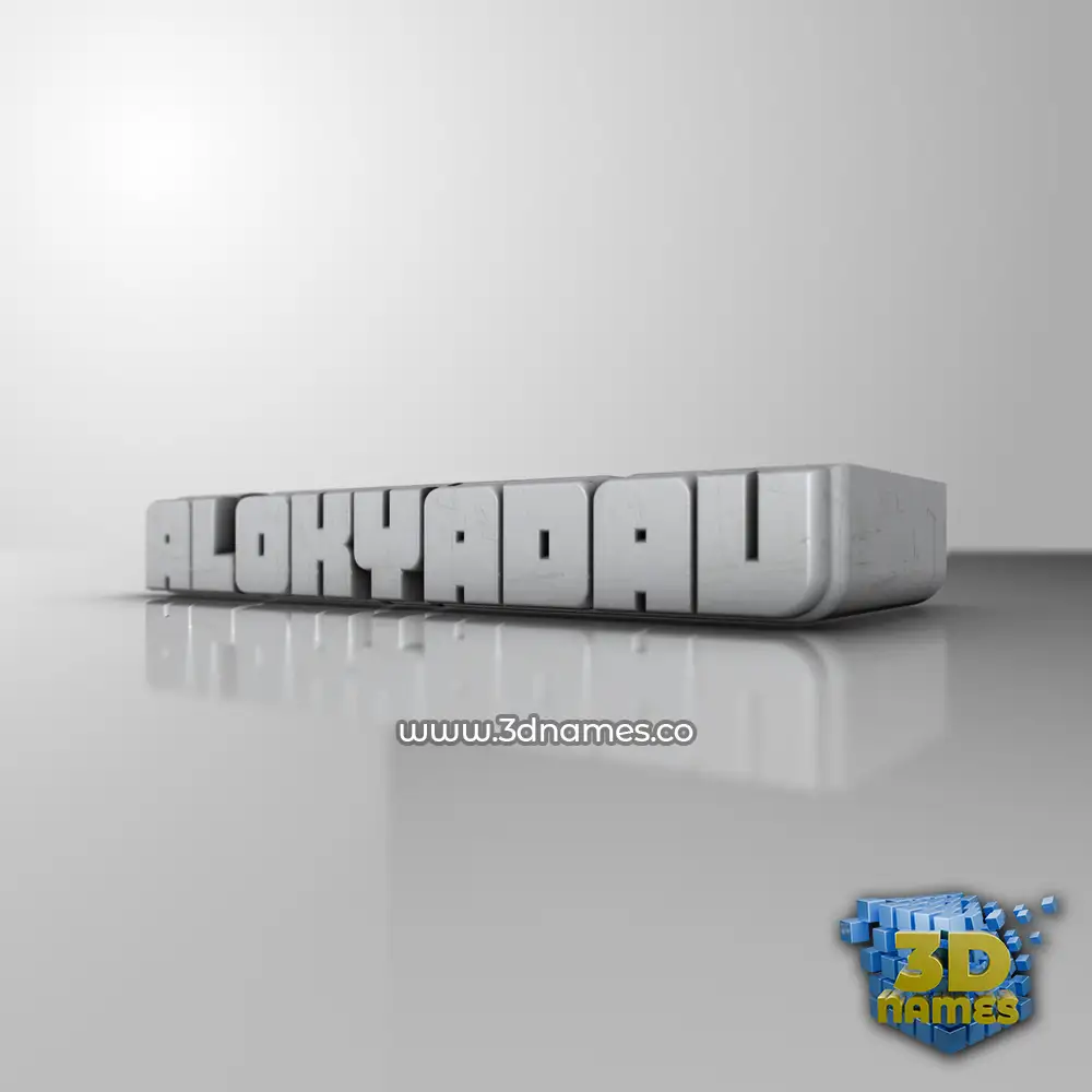 alokyadav in White Metro style - 3D name wallpaper
