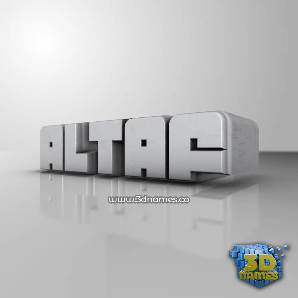 altaf in White Metro style - 3D name wallpaper
