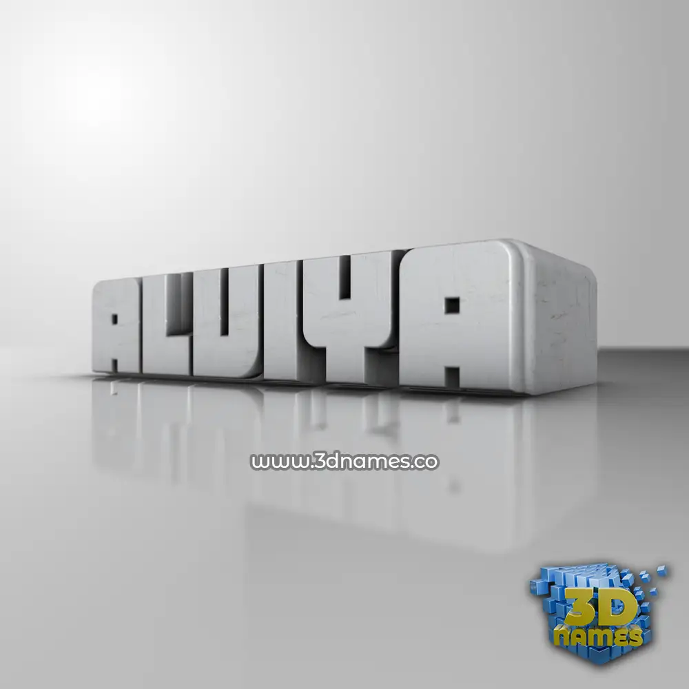 alviya in White Metro style - 3D name wallpaper