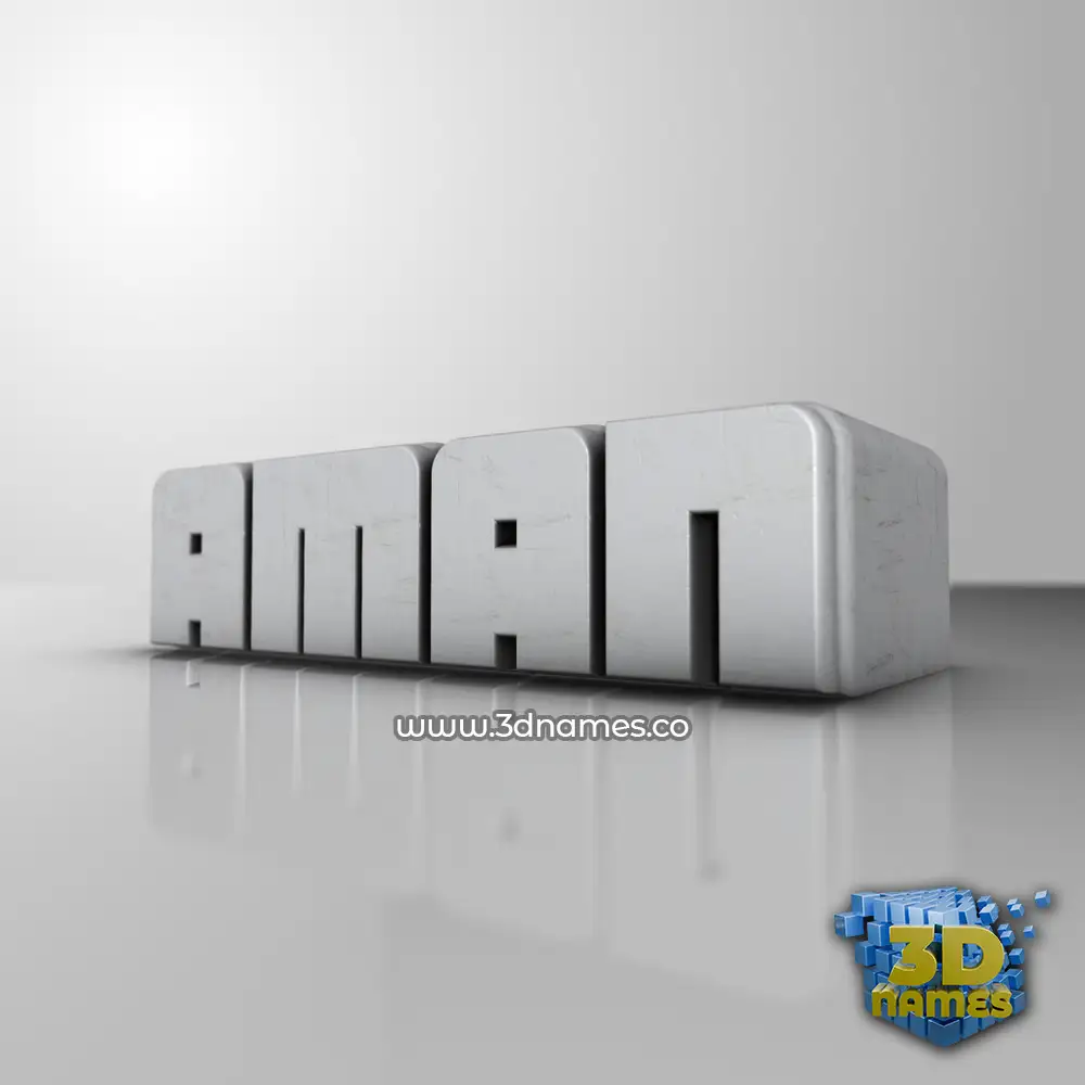 aman in White Metro style - 3D name wallpaper