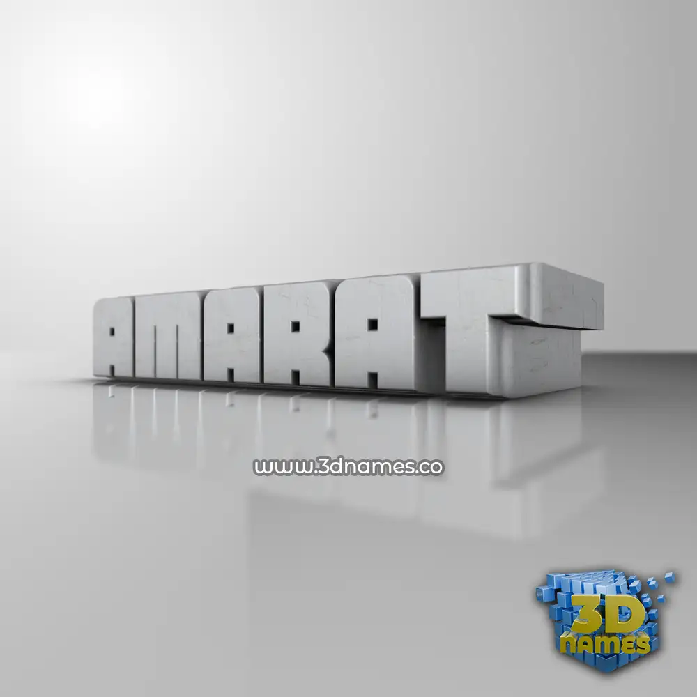 amarat in White Metro style - 3D name wallpaper