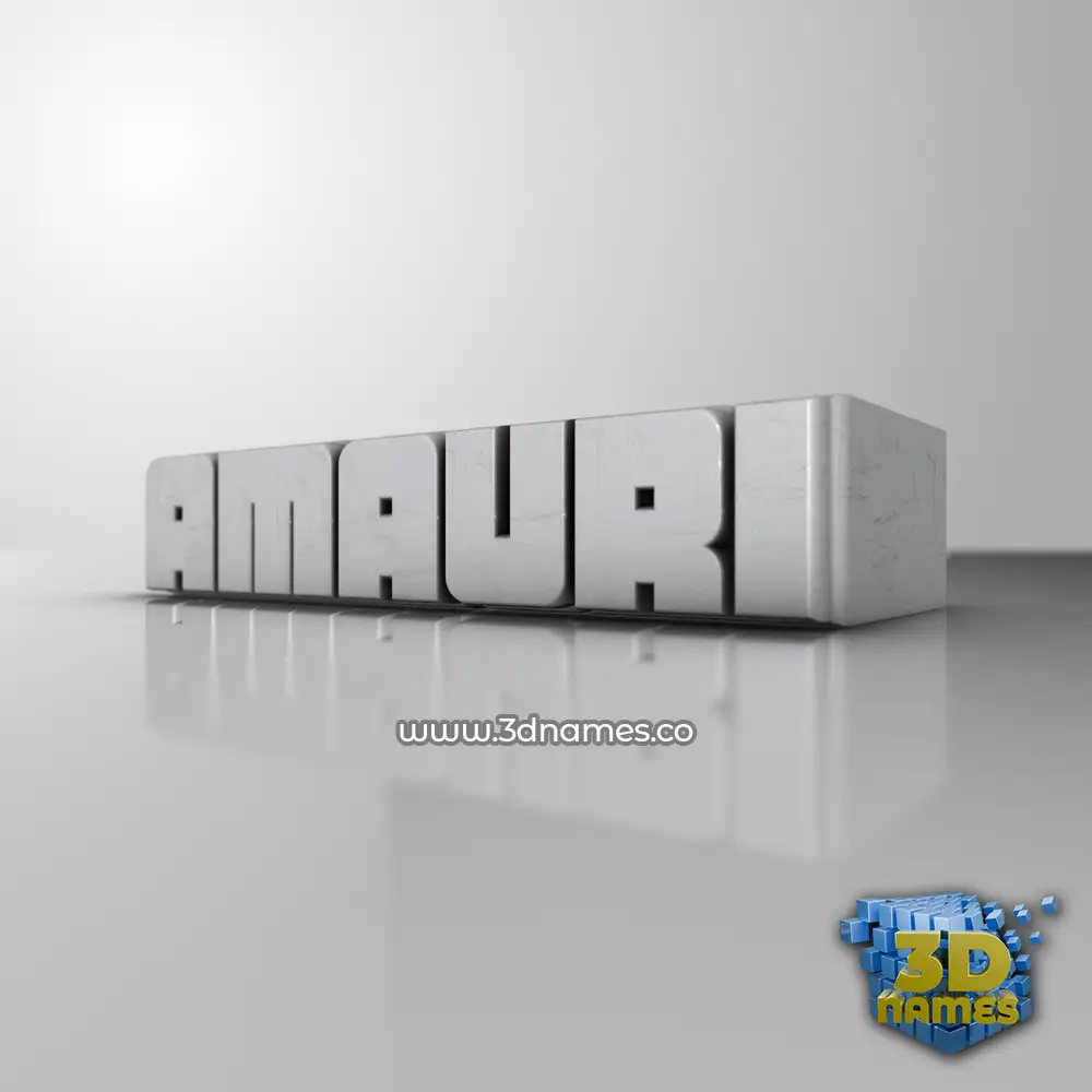 amauri in White Metro style - 3D name wallpaper