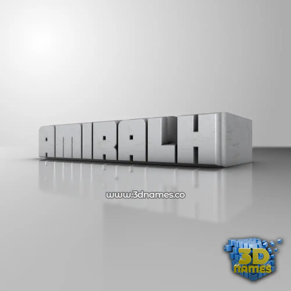 amiralh in White Metro style - 3D name wallpaper