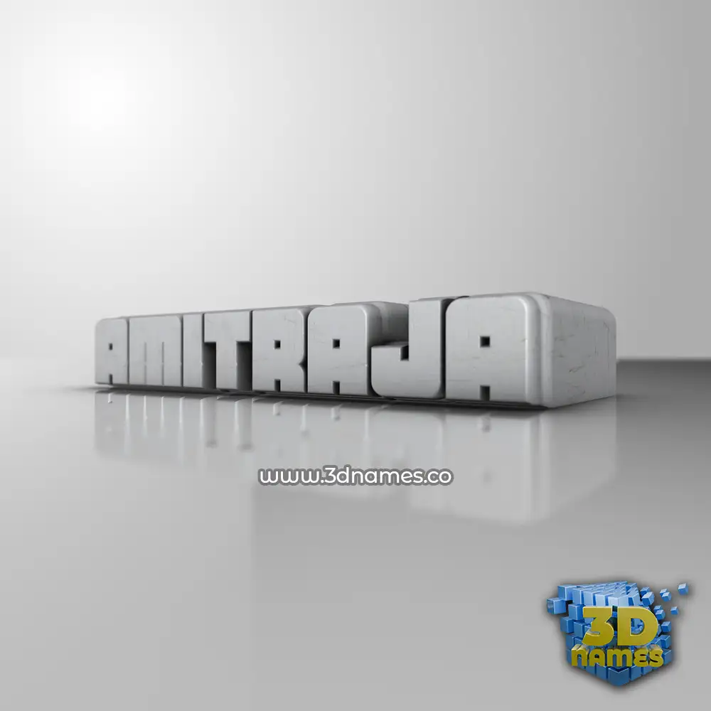 amitraja in White Metro style - 3D name wallpaper