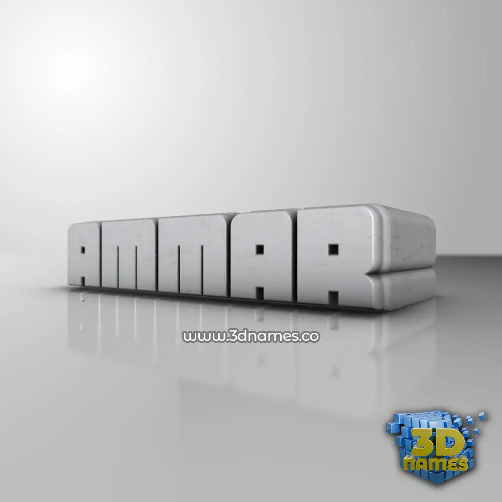 ammar in White Metro style - 3D name wallpaper