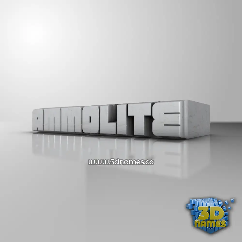 ammolite in White Metro style - 3D name wallpaper