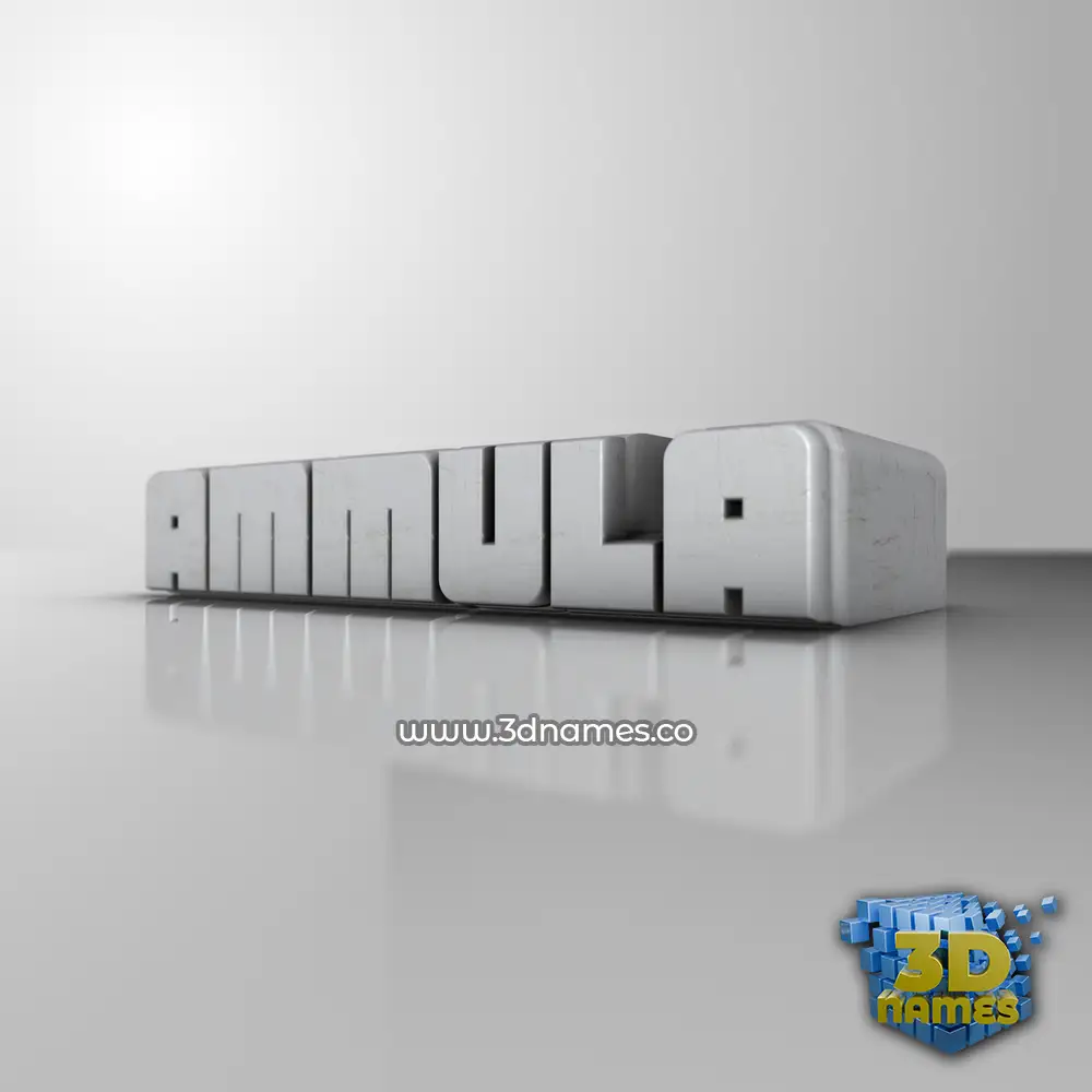 ammula in White Metro style - 3D name wallpaper