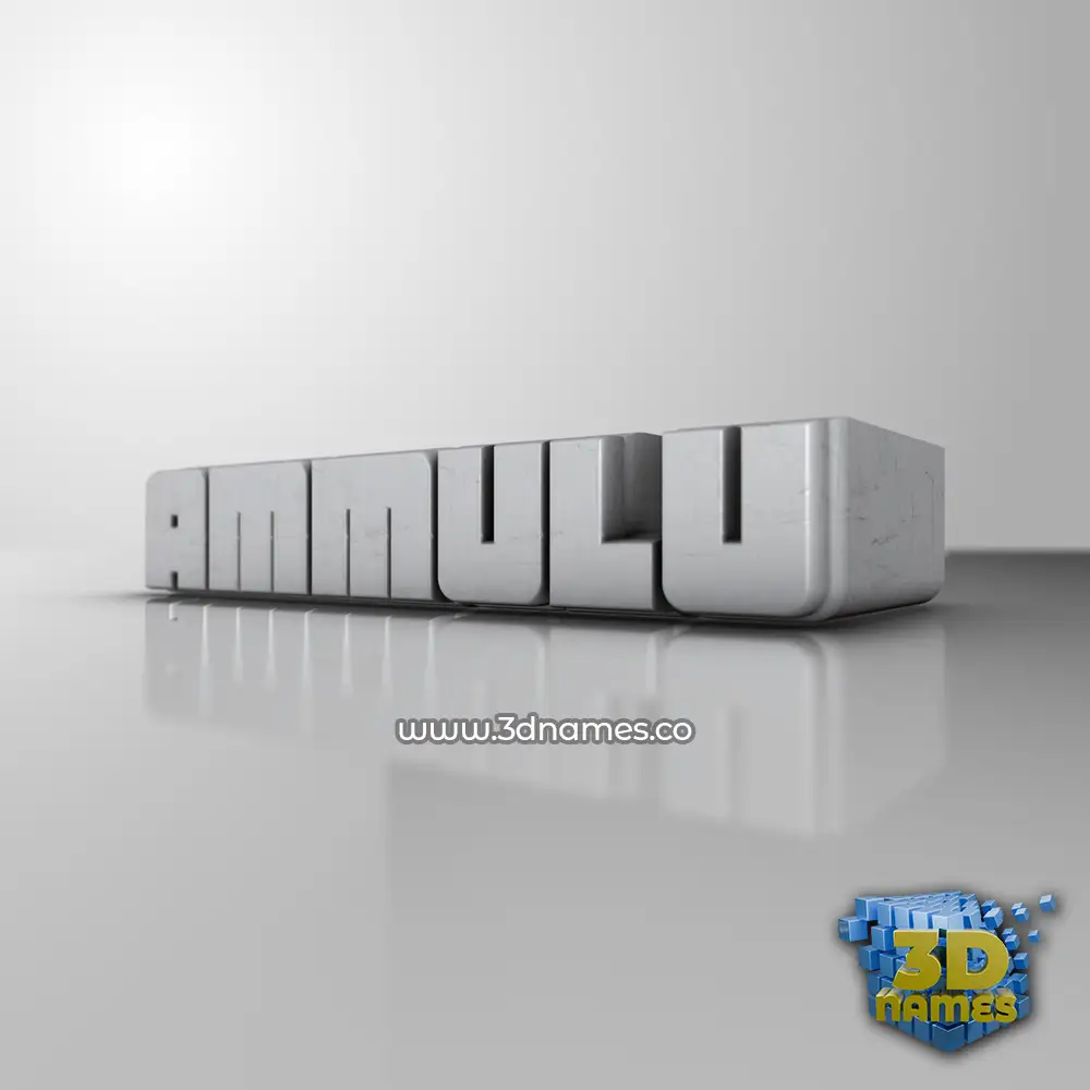 ammulu in White Metro style - 3D name wallpaper