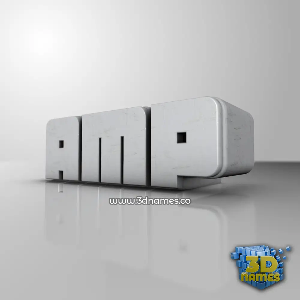 amp in White Metro style - 3D name wallpaper