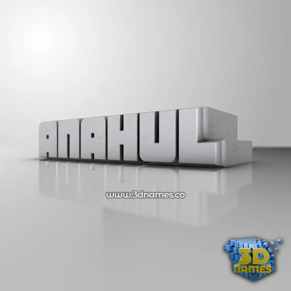 anahul in White Metro style - 3D name wallpaper