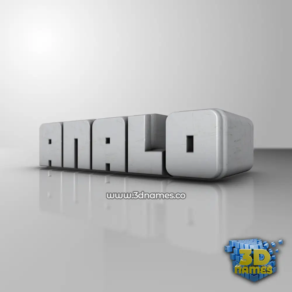 analo in White Metro style - 3D name wallpaper