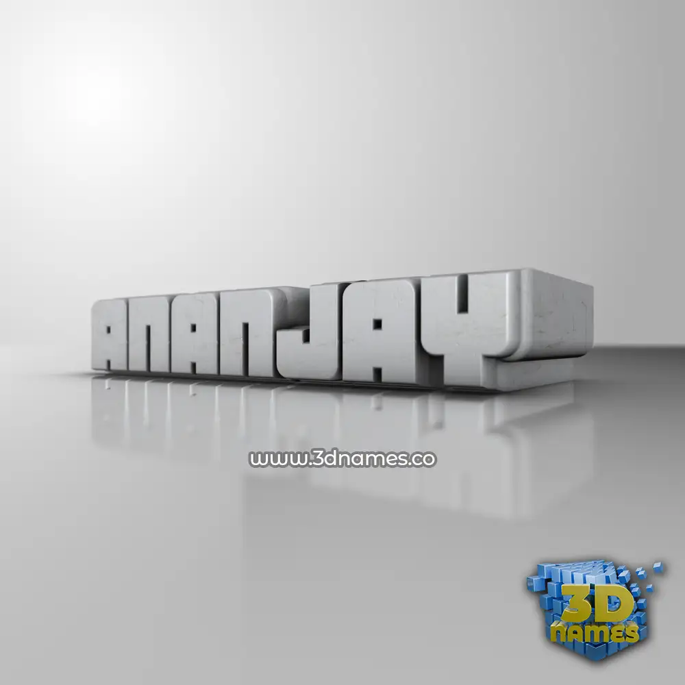 ananjay in White Metro style - 3D name wallpaper