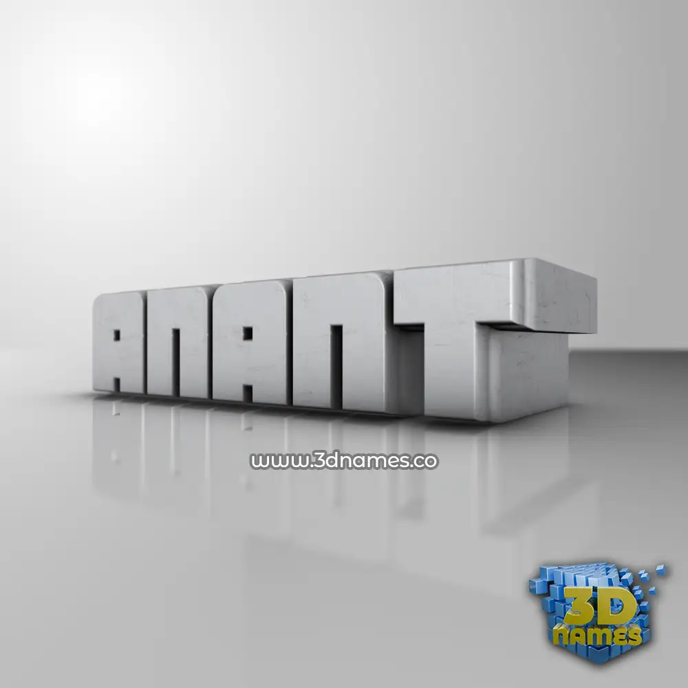 anant in White Metro style - 3D name wallpaper
