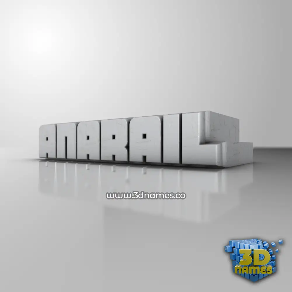 anarail in White Metro style - 3D name wallpaper