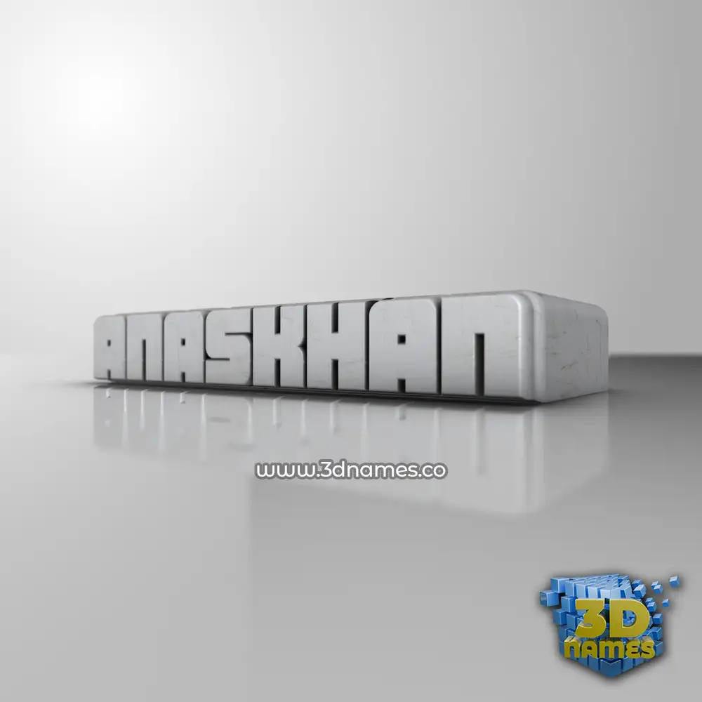 anaskhan in White Metro style - 3D name wallpaper