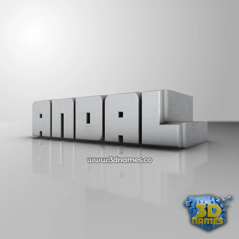 andal in White Metro style - 3D name wallpaper