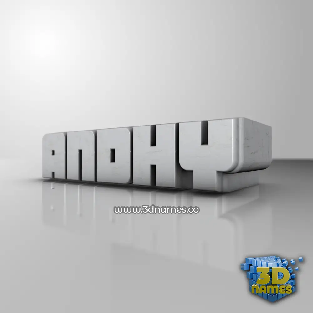 andhy in White Metro style - 3D name wallpaper