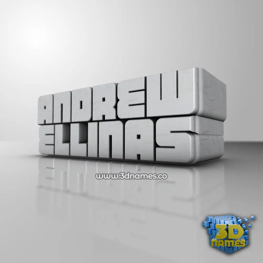 andrew ellinas in White Metro style - 3D name wallpaper