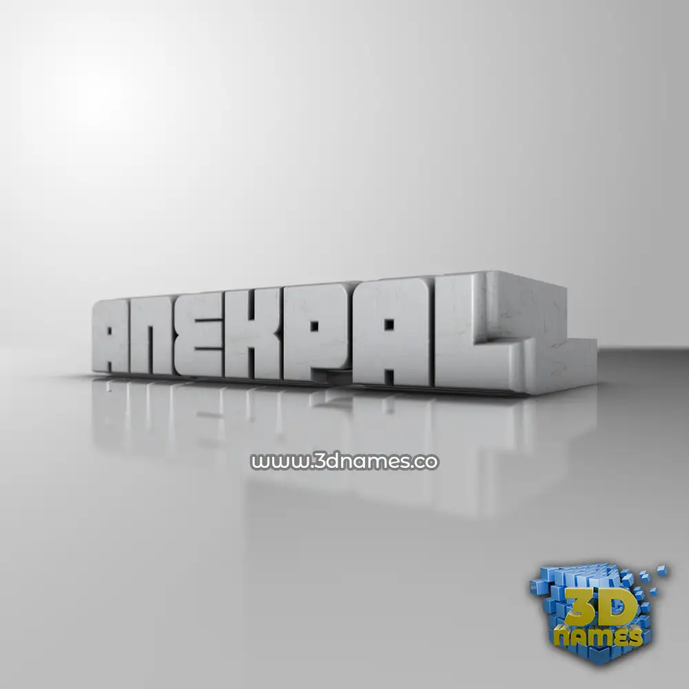 anekpal in White Metro style - 3D name wallpaper