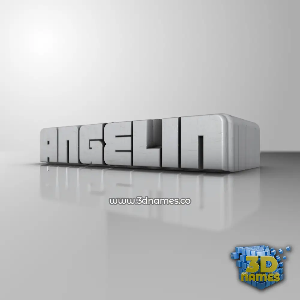angelin in White Metro style - 3D name wallpaper