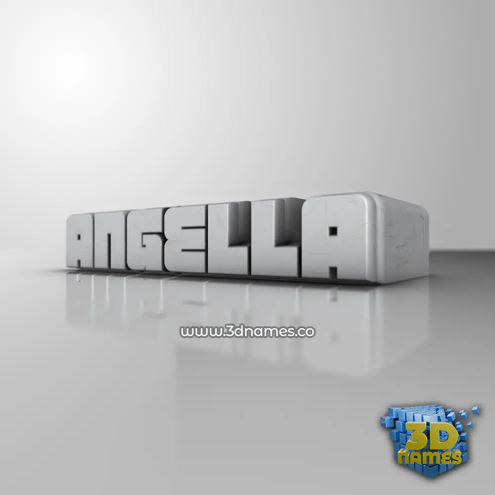 angella in White Metro style - 3D name wallpaper