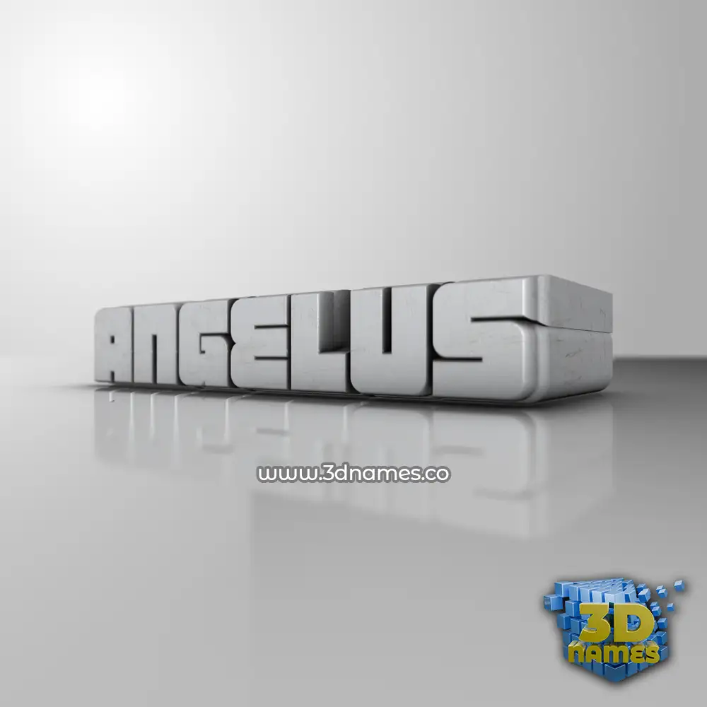 angelus in White Metro style - 3D name wallpaper