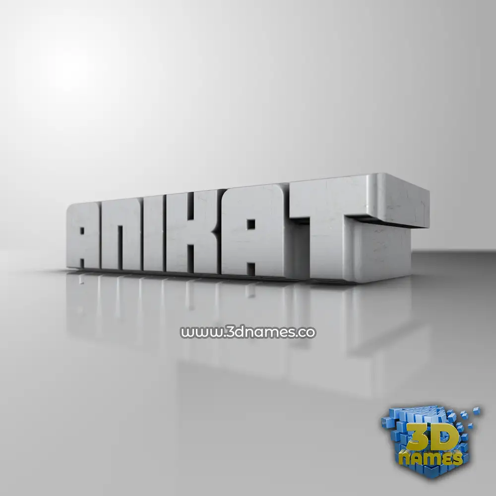 anikat in White Metro style - 3D name wallpaper