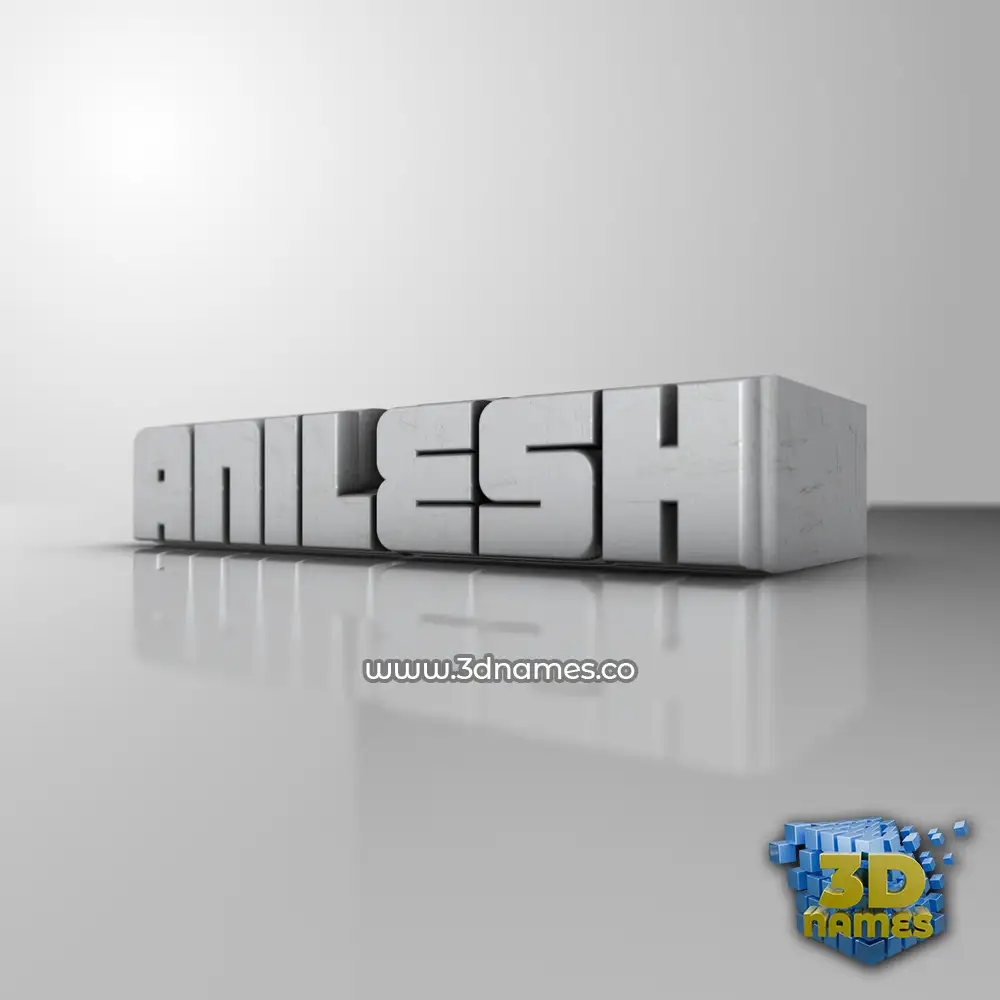 anilesh in White Metro style - 3D name wallpaper