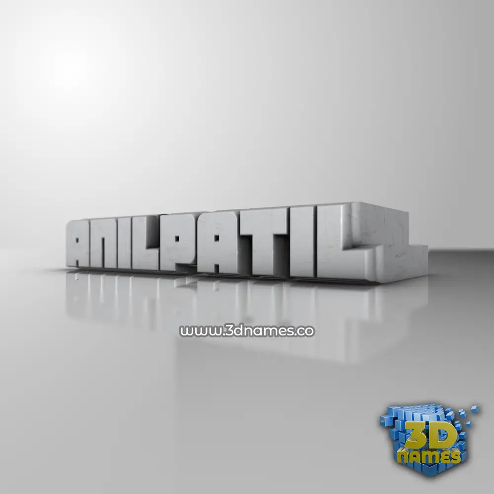 anilpatil in White Metro style - 3D name wallpaper