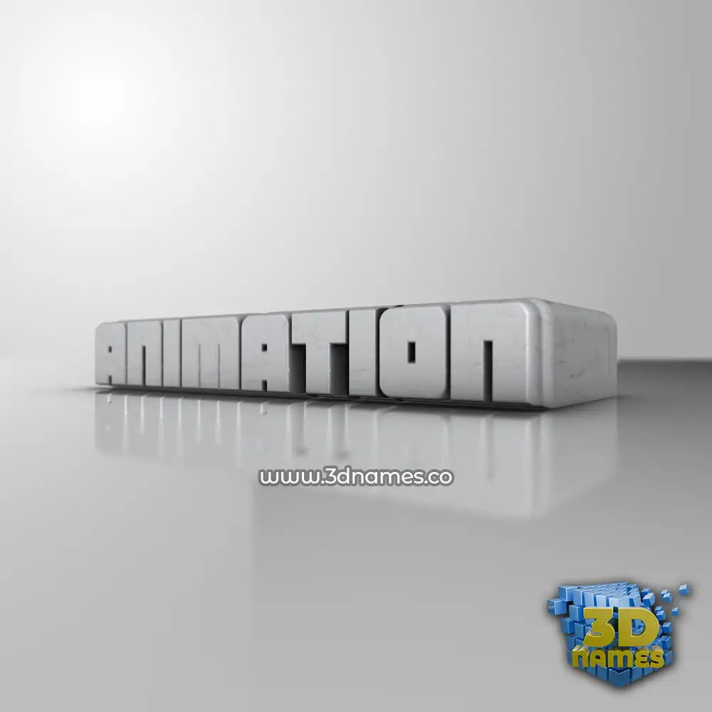 animation in White Metro style - 3D name wallpaper