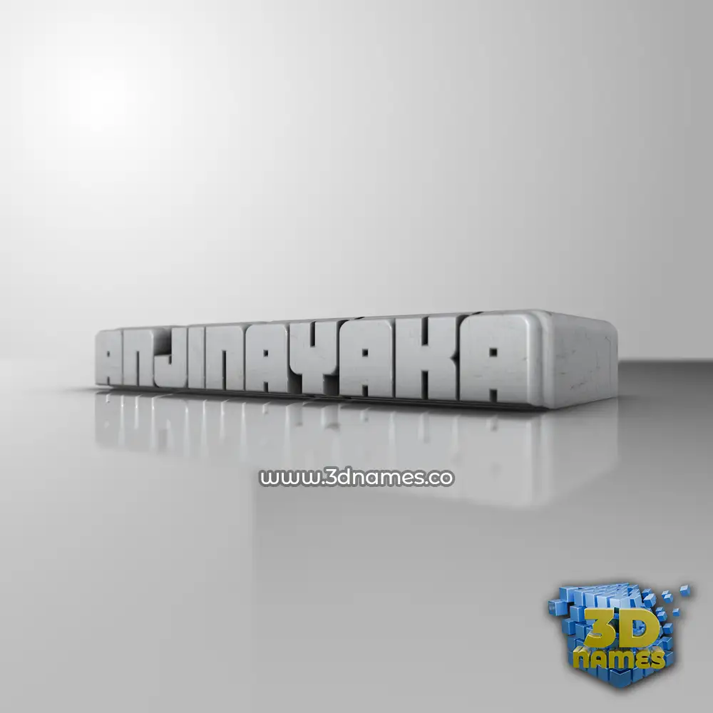 anjinayaka in White Metro style - 3D name wallpaper