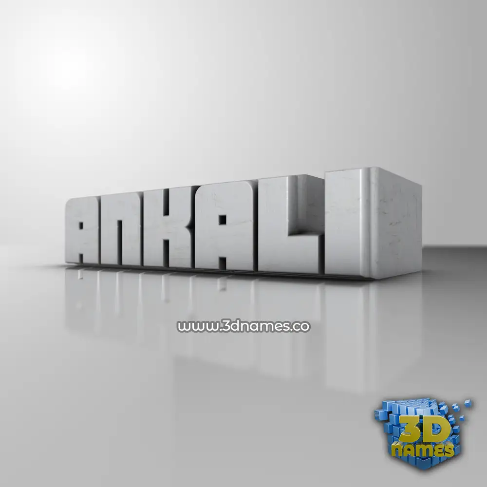 ankali in White Metro style - 3D name wallpaper